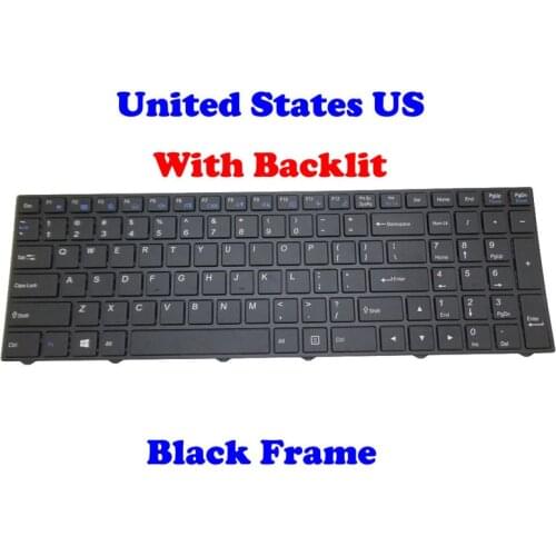 Keyboard For CLEVO N250JU N250LU N250PU N251BU N251JU N251LU N251PU N252BU N252PU N350DV N350DW N550RC1 N550RN N551RC N650DU NEW