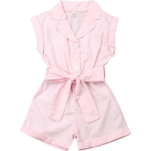 Newborn Baby Girls Sleeveless Romper Jumpsuit Playsuit Outfit Summer Infant Girls Clothing Beach Casual Sunsuit Clothes