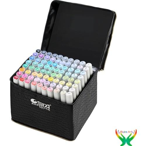 STA oily marker 60 color hand-painted drawing scenery/inddor animation design marker double headed marker pen for student adult