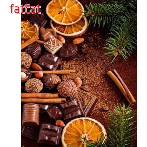 FATCAT Chocolate Lemon 5d diy diamond painting full square round drill diamond embroidery kits wall decoration AE2941