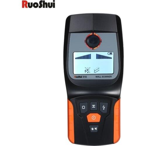 Wall Scanner Metal Detector Backlit Black Wood Finder Cable Wires Depth Tracker Undeground Sturs LCD HD Display Beep Generator