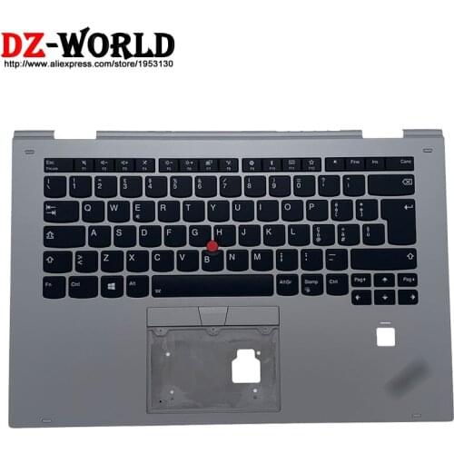 New Original Palmrest Upper Case With IT Italian Backlit Keyboard for Lenovo Thinkpad X1 Yoga 2nd Gen Laptop C Cover 01LV019