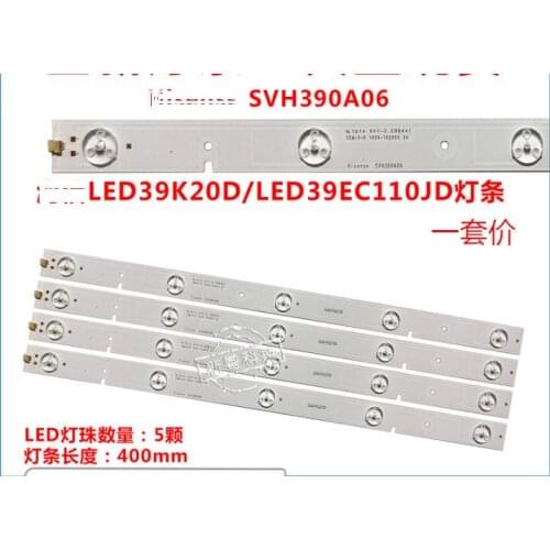 New original 5LED 400MM strip LED40K20JD LED39K20D SVH390A06 FOR 39INCH GLB LED39EC110JD SVH390A06-5LED