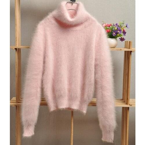 The new warm woman mink cashmere sweater can be customized free delivery