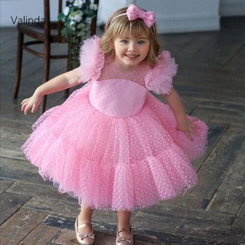Polka Tulle Girl Dresses Kids Clothing