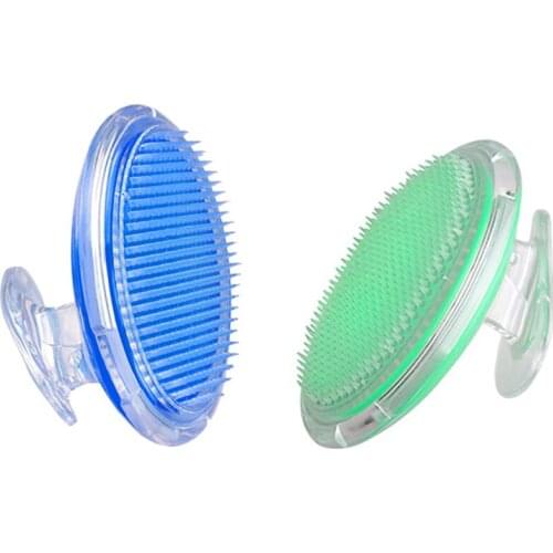 Exfoliating 2 Pcs Brush Body Brush Eliminate Shaving Irritation for Face Neck Armpit Bikini Line Legs Blue & Green