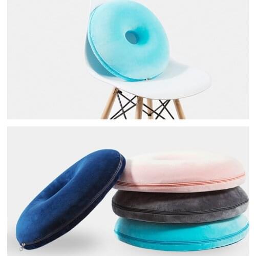 Office Chair Cushion Beautiful Buttocks Round Hole Hemorrhoids Cushion Slow Rebound Memory Foam Cushion