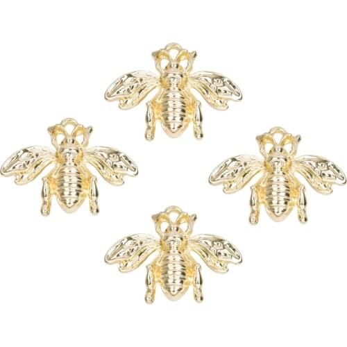 20PCS Gold Color Rainbow Style Honey Bee Charms Pendants For Necklace Bracelet Jewelry Making DIY Handmade Accessory 25x30mm