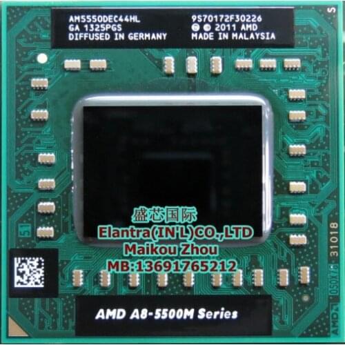 AMD Laptop CPU A8 5500M A8-5500m a8 5500M Socket FS1 CPU 4M Cache/2.1GHz/Quad-Core Notebook processor