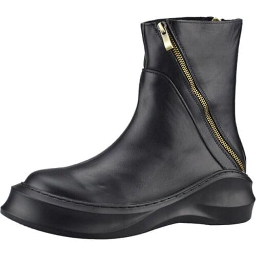 Combat boots men High Quality Genuine Leather steel toe boots desert boots men autumn winter British retro men shoes cowhide
