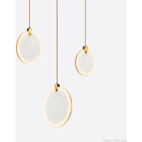 Modern Designer Pendant Light Hanging Exhibition Hall Restaurant Bedside Dining Room lamps LED Home Decor Marble Light Fixtures