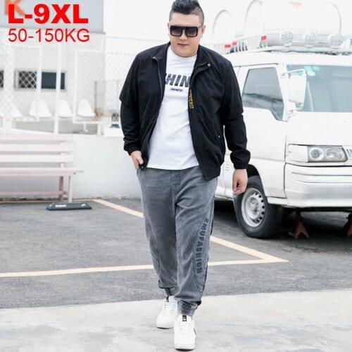 Size 9xl Jackets Large And Jeans 2 Piece Sets Tracksuit Men Sports Suits Streetwear Mens Suit Jacket Coat Denim Pants Set Male