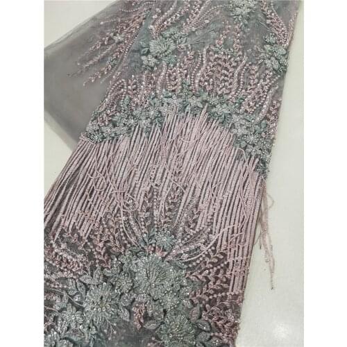 High-quality handmade beads and fringed tulle embroidery, suitable for ladies' fashionable party dresses
