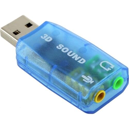 1 pc 3D for Audio Card USB 1.1 Mic/Speaker Adapter Surround Sound 7.1 CH for Laptop notebook dropshipping