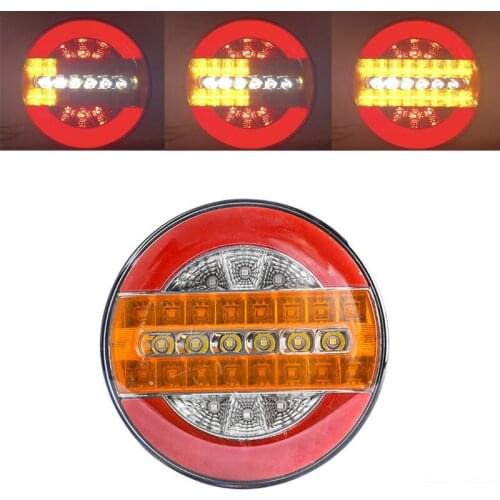 1Pcs 6-24V Dynamic LED Trailer Truck Tail Light Brake Light DRL Flow Turn Signal Lamp Strobe Light for Car Boat Bus Van Caravans