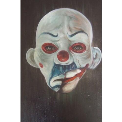100%Handmade Joker Dark Knight 24x36 oil painting