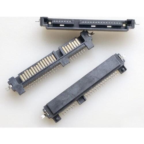 2-10pcs SATA Interface Socket SSD Solid State Drive Seat 7+15P 22PIN Male Connector Seat Sinking Plate Patch Type Connector Port