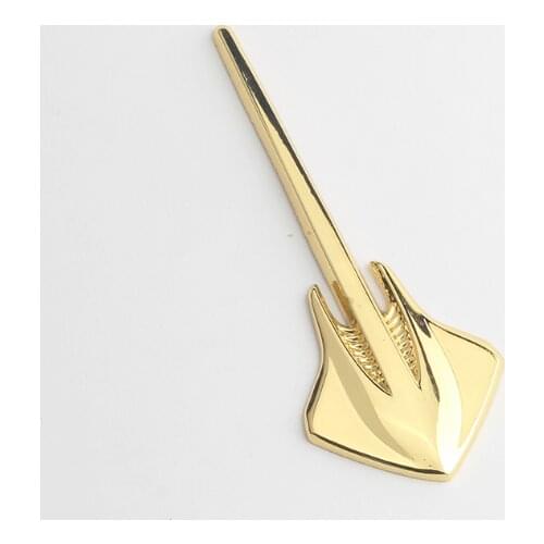 2pcs Metal Golden Stingray Mako Shark Fender Emblem Badge Decal Stickers C3 C7