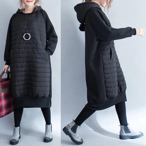 2019 Autumn And Winter New Fashion Parker Coat ladies Coat long Seam Coat large Size patchwork Coat Jacket