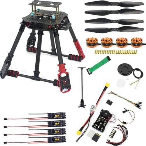 4-Alexs RC Quadrotor PIX PX4 32 Bits Filght control 560mm Carbon Fiber Foldable Frame 1455 Props 700KV Motor 40A ESC AT9S Radio