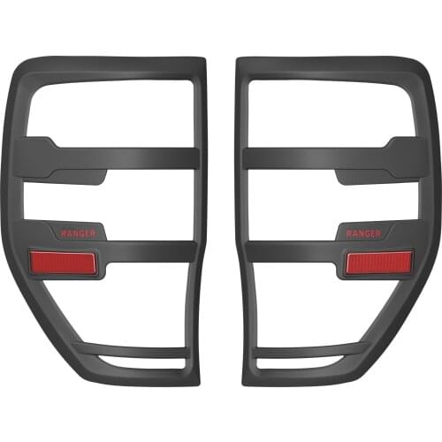 For Ford Ranger Accessories 2012-2019 T6 T7 T8 Wildtrak Raptor Tail Light Cover Black Matte Exterior Rear Lamp Hoods Accessory