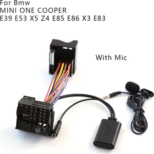 Car Bluetooth Module AUX Adapter for BMW MINIONE COOPER E39 E53 X5 Z4 E85 E86 X3 E83 Nondestructive Installation Plug + MIC