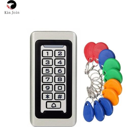 Standalone Access Controller With 10pcs EM Keychains RFID Access Control Keypad Digital Panel Card Reader For Door Lock System