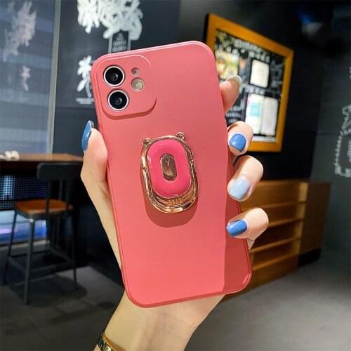 Excellent Liquid Silicone Ring stand Phone Case For Redmi Note10 9 8 K20 30 40 MAX Phone Holder Cover For Xiaomi 10S 11 Pro 10T