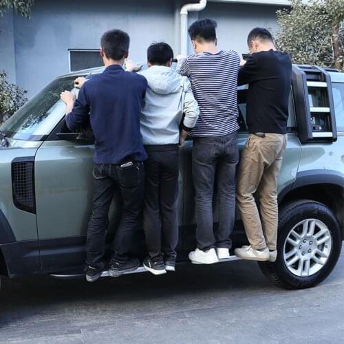 For Land Rover Defender 110 2020-2021 Aluminum Alloy Car Foot Pedal Body Side Pedal Solid Pedal Car Exterior Accessories