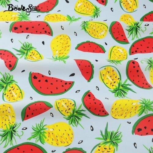 Booksew Cotton Poplin Fabric Crafts Bedding Home Decoration Clothing Dress Pillows Pineapple And Watermelon Shirt Quilting