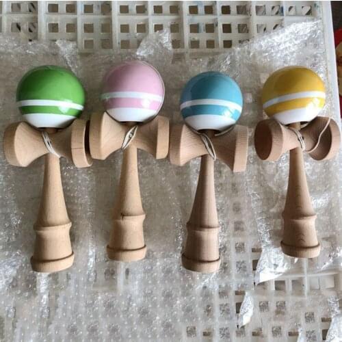 Kendama 18CM Full Crack PU Paint Wooden Kendama Ball Skillful Juggling Ball Game Toy Outdoor Leisure Sports