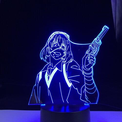 Kakegurui Midari Ikishima 3D LED Night Light for Bedroom Decor Colorful Nightlight Anime Gift 3D Lamp Drop Shipping NO.1