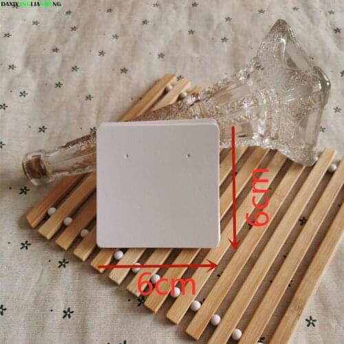 Time Bronze Manual Ornaments Parts Cardboard Kraft Ear Nail Eardrop Card 6 *6cm