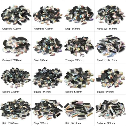 Hot sale CrystalAB Shaped Hotfix Rhinestone 15 styles Flatback Strass 300Pcs for Cloths Adornment DIY accessories free shipping