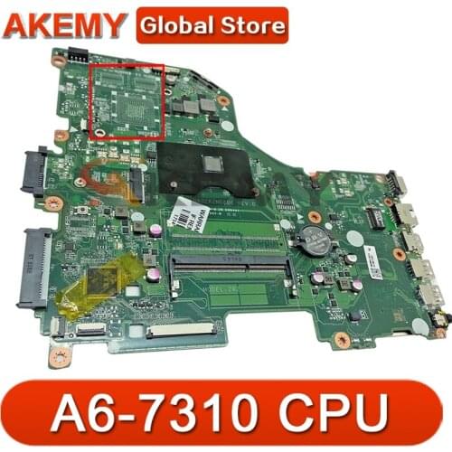 Akemy for ACER E5-522 E5-522G Laptop motherboard E5-522 E5-522G A6-7310 DA0ZRZMB6D0 tested good free shipping