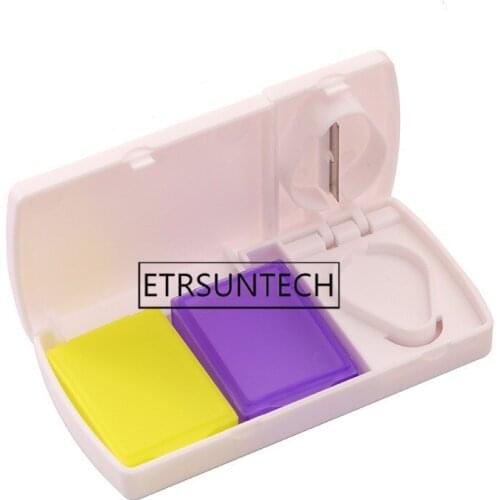 100pcs Mini Travel Cutter Splitter Medicine Storage Splitters Cut Slicer Home Portable Pill Cases Dispenser