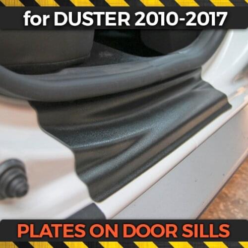 Plate on door sills for Renault Duster 2010-2017 ABS plastic trim accessories protection of scuff guard car styling decoration