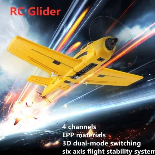 New 2.4Ghz RC Airplanes 4 Channels 3D Dual-Mode Switching Six Axis Flight Stability System Remote Control Glider Outdoor Toy