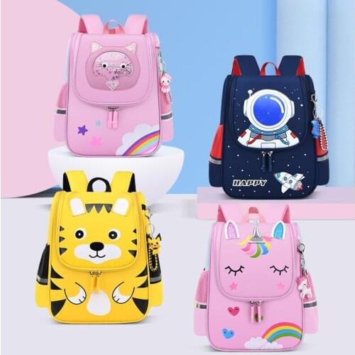 The New Childrens Backpack Fashion Girls Preschool Bag Cute Style Cartoon Toddler Backpack Wear-resistant and Durable Material