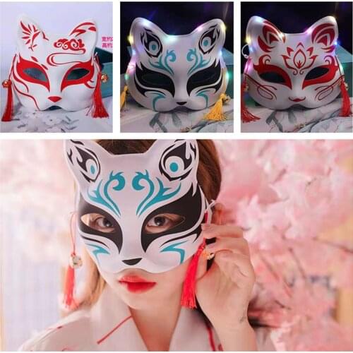 New cat face mask female painted day wind anime cosplay fox mask
