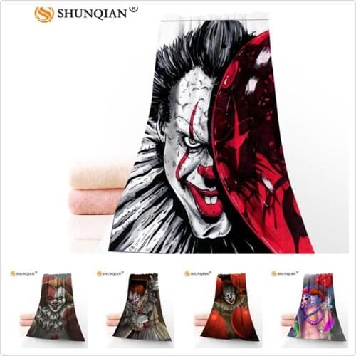 Custom Stephen Kings IT 35x75cm Face Towels Facecloth Microfiber Washcloth Quick drying Sports Towel