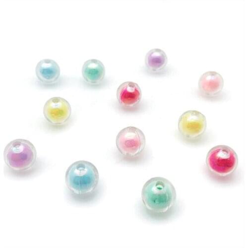 Popular 8 MM Round Coloful Acrylic Loose DIY Jewelry Accessoriess Beads Fit For Handmade Jewelry 100 pieces y15779