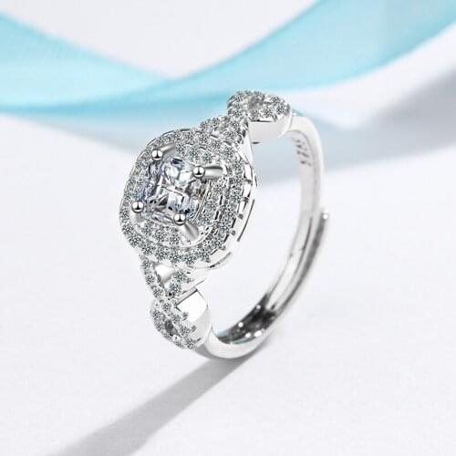 Luxury Fashion Women Rings for Women Micro Pave CZ Zircon Crystal Ring Engagement Wedding Bridal Party Birthday Jewelry Gift