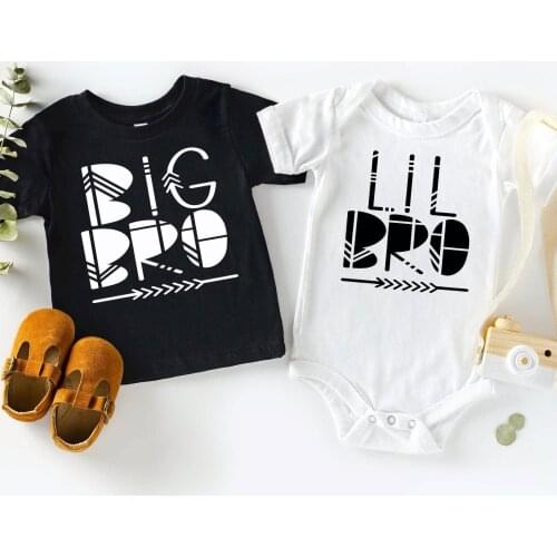 Big Bro Little Bro Promoted To Big Sister Little Sister Shirts Matching Brother Shirts Baby Shower Gift - Pregnancy Reveal