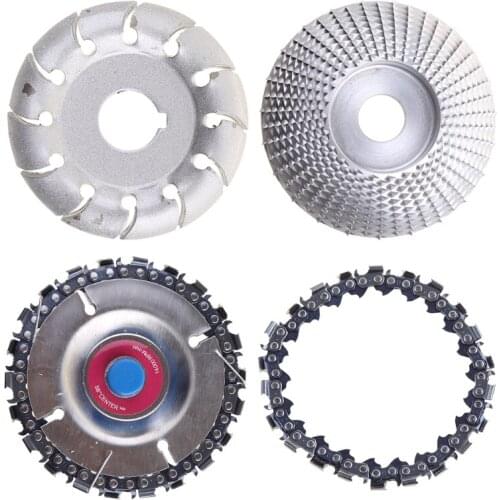 4pcs/set Angle Grinder Wood Grinding Wheel Wooden Polishing Shaping Disc for Wood Cutting LX0D