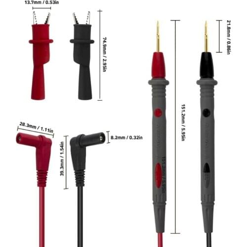 Universal Multimeter Test Leads with Alligator Chips Tester Needle Tip Lead Pen Cable 1000V 20A