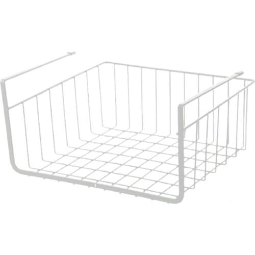 Wear Rsistant Simple Simply Slide Under Shelf Basket Wrought Iron Hanging Basket Easy to Install for Indoor