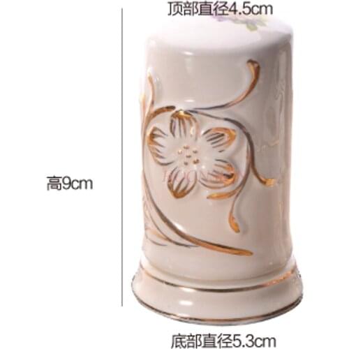 High-end Ceramic Table Decoration Fine Toothpick Jar Storage Hotel Restaurant Sale