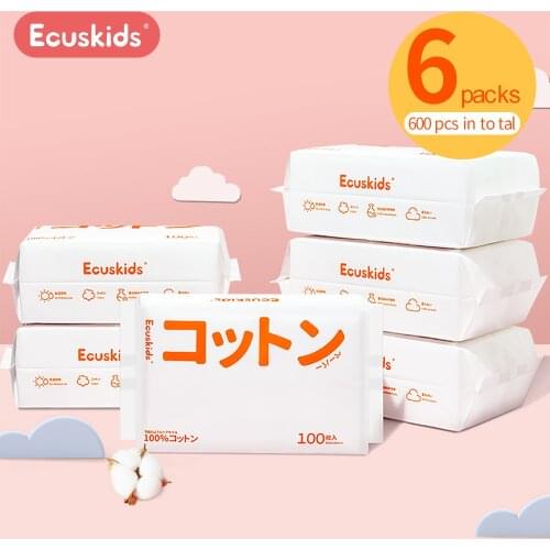 Japan ecuskids Baby Towel Disposable Dry Baby Cotton Wet Dry Dual-Purpose Soft Cotton Tissue for Babies полотенце детское bebes
