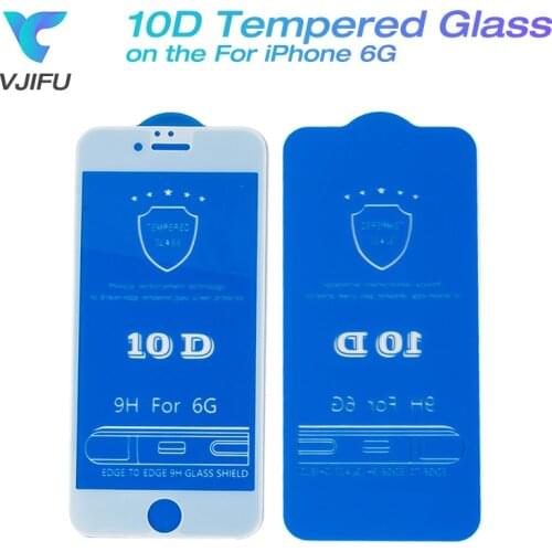 10D Tempered Glass For iPhone X 7 8 6 6s Screen Protector Full Cover Protective Glass For iPhone 6 6s 7 8 Plus XR XS XS Max film